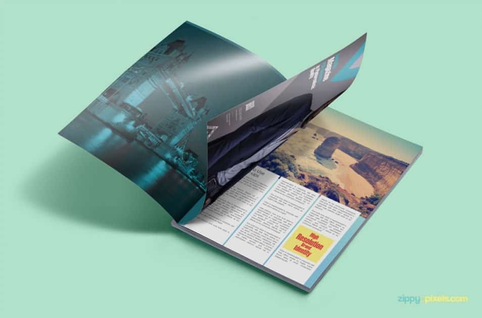 Free Customizable Magazine Ad PSD Mockup