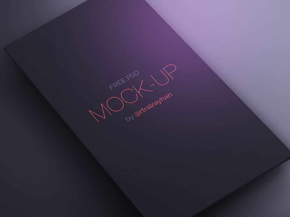 Free PSD Dark UI App Screen Mockup