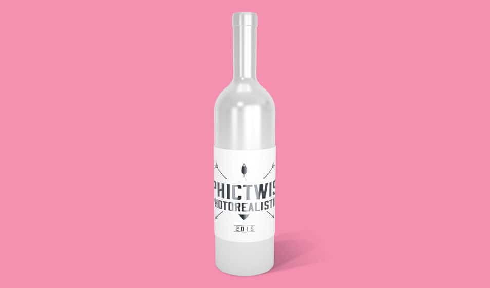 Free Wine Bottle Mockup