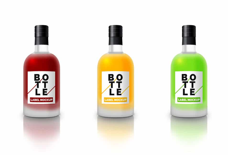 The Ultimate Collection of 2000+ Free Mockup Templates PSD Designs 548 Glass Bottle Mockup PSD