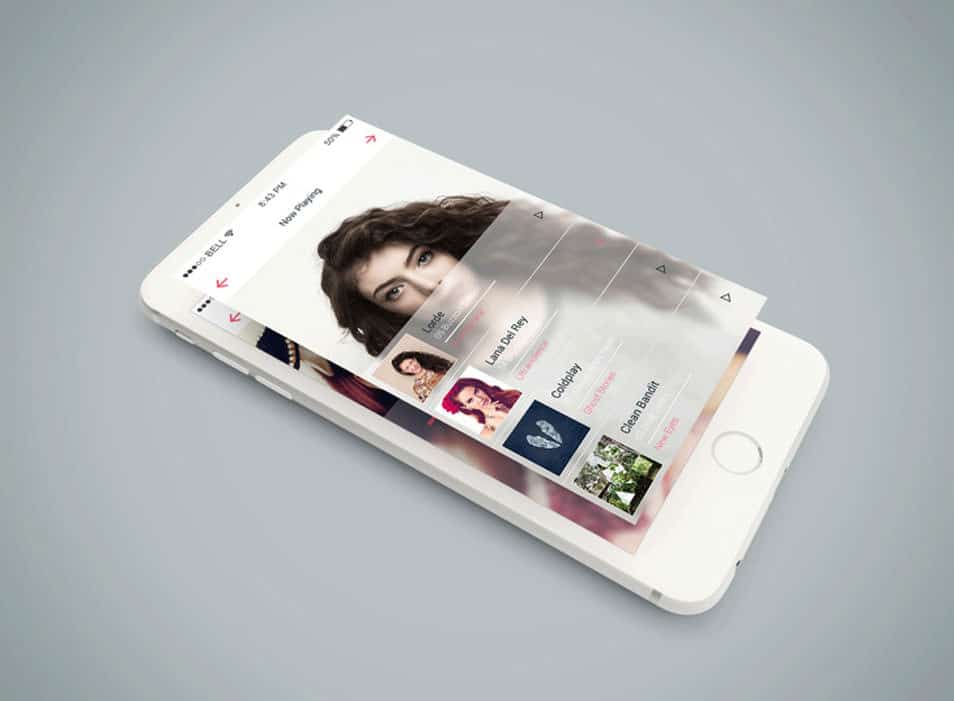 The Ultimate Collection of 2000+ Free Mockup Templates PSD Designs 117 Isometric iPhone 6 PSD Mockup