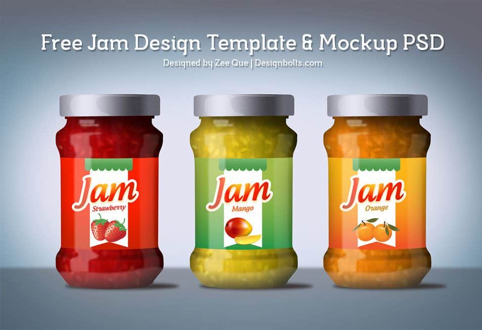 Jam Jar Mockup PSD