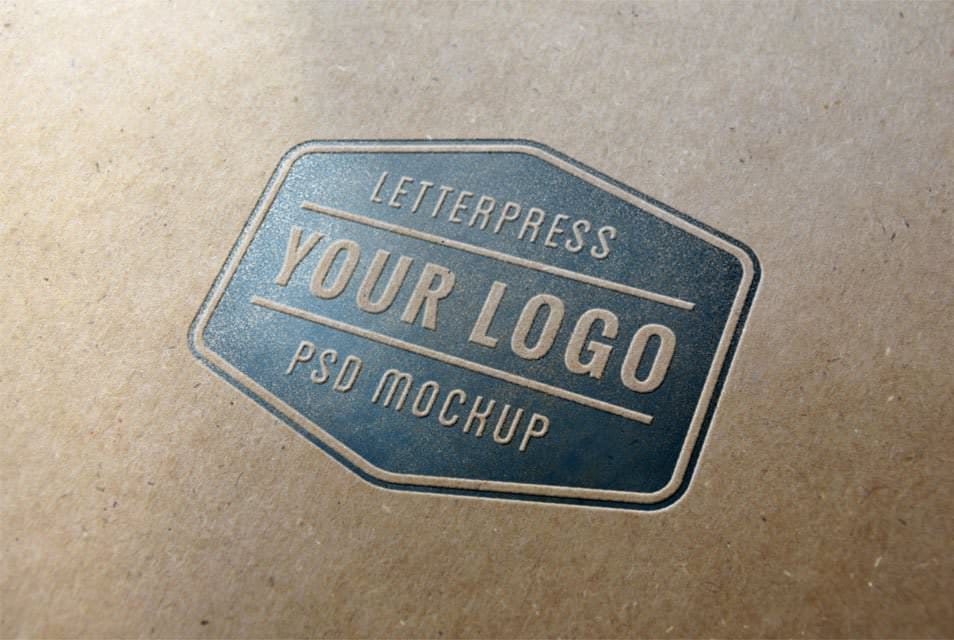 The Ultimate Collection of 2000+ Free Mockup Templates PSD Designs 230 Letterpress Logo MockUp 1
