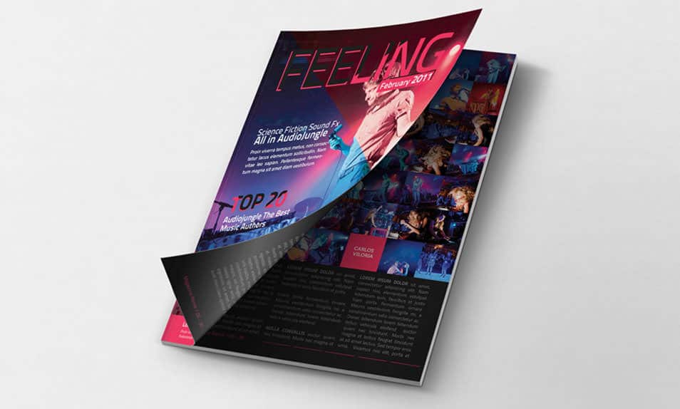 Magazine Mockup Cover Opening