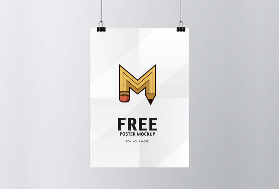 PSD Hanging Poster Mockup