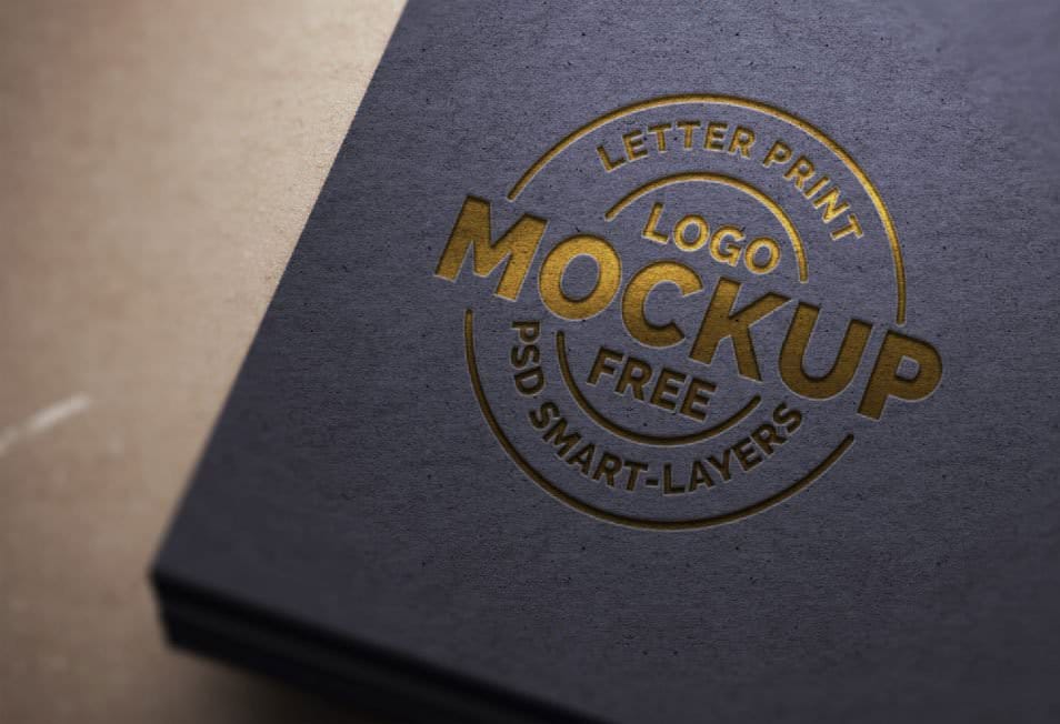 The Ultimate Collection of 2000+ Free Mockup Templates PSD Designs 215 Paper Letterpress Logo Mockup PSD