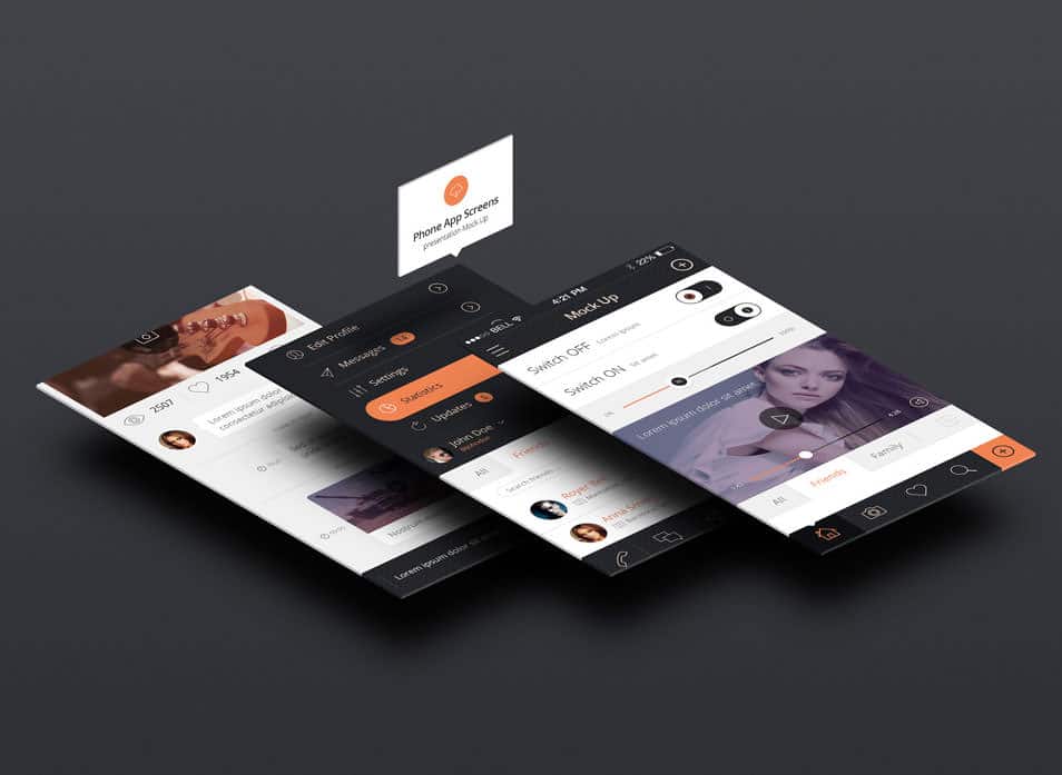 The Ultimate Collection of 2000+ Free Mockup Templates PSD Designs 128 Perspective App Screens MockUp 3