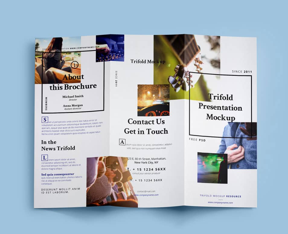 The Ultimate Collection of 2000+ Free Mockup Templates PSD Designs 352 Psd Tri Fold Mockup Template