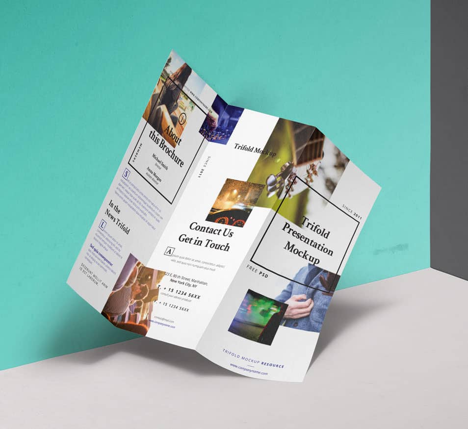 Psd Tri Fold Mockup Template