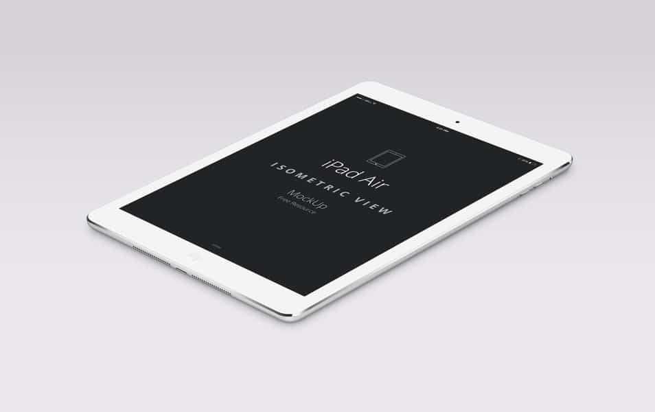 Psd iPad Air Perspective Mockup