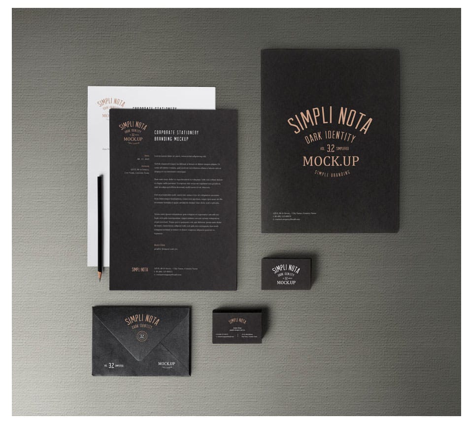 The Ultimate Collection of 2000+ Free Mockup Templates PSD Designs 287 Stationery Branding MockUp