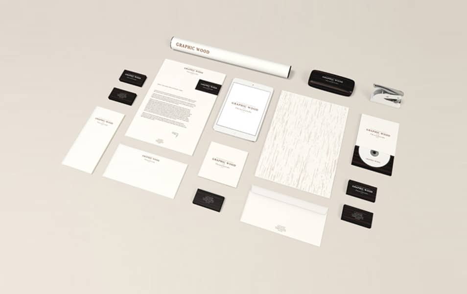 Stationery MockUp Wood Edition