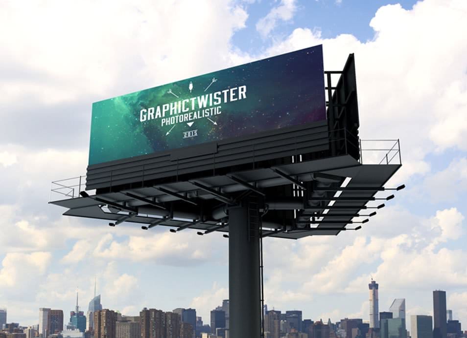 Triple Billboard Mockup