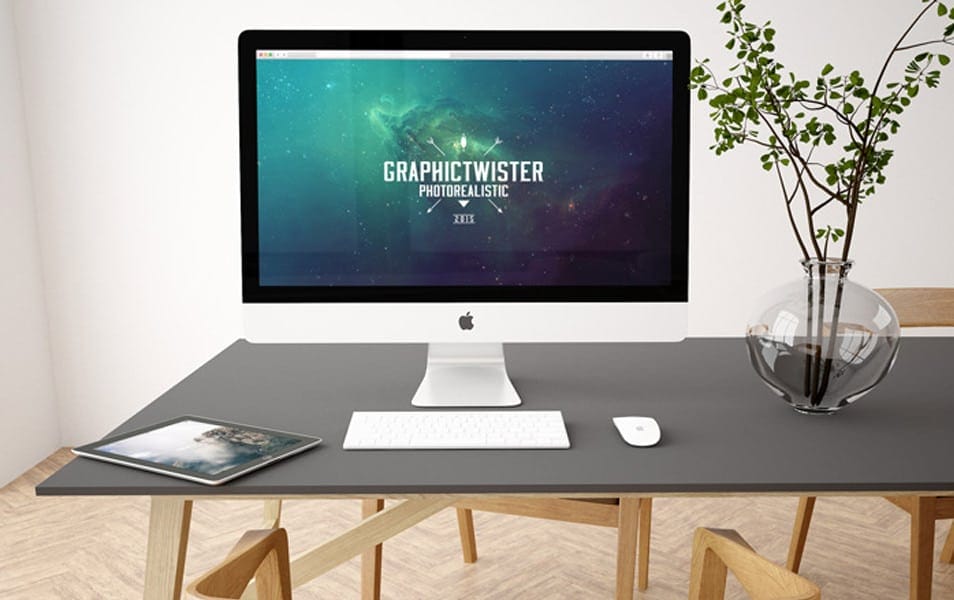 The Ultimate Collection of 2000+ Free Mockup Templates PSD Designs 19 iMac and iPad Mockup