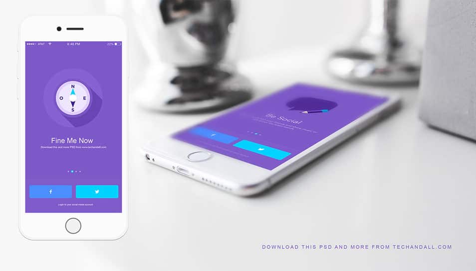 iOS App Showcase Mockup PSD