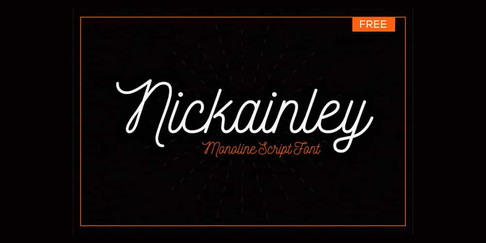 250 + Free Modern Script Fonts for Designers 372 Nickainley-Font