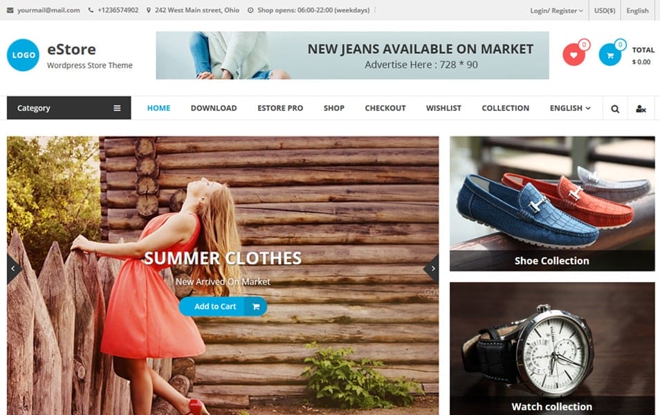 eStore Responsive WordPress Theme