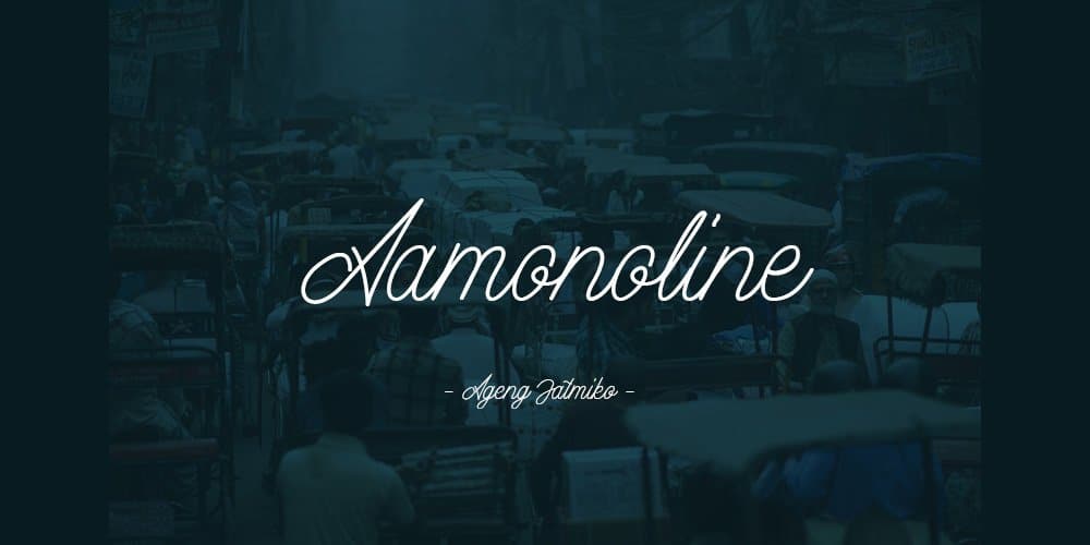 250 + Free Modern Script Fonts for Designers 338 Aamonoline Font