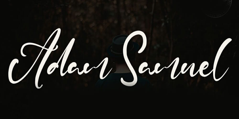 250 + Free Modern Script Fonts for Designers 168 Adam Samuel