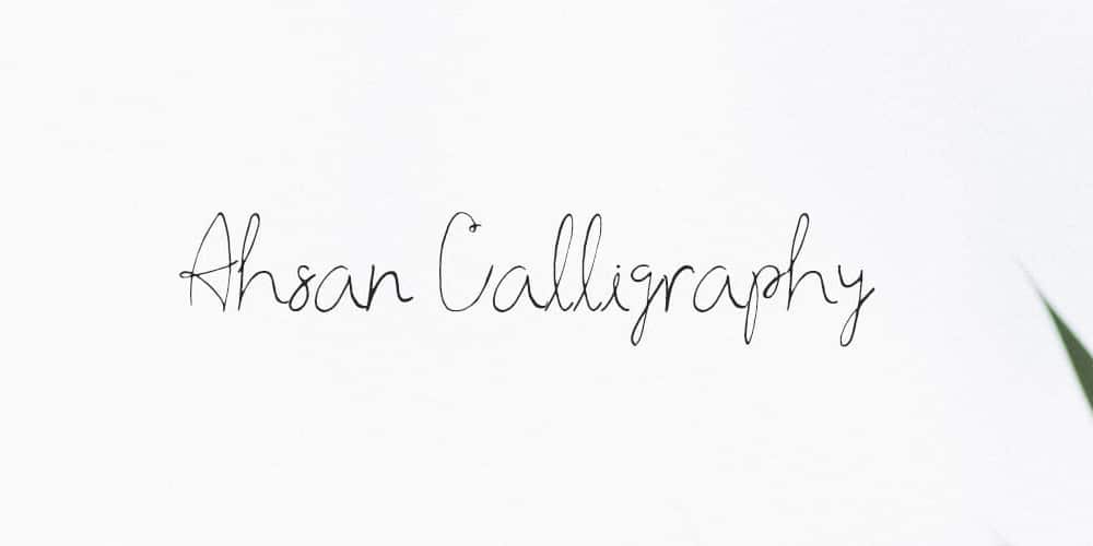 250 + Free Modern Script Fonts for Designers 315 Ahsan Calligraphy Script Font