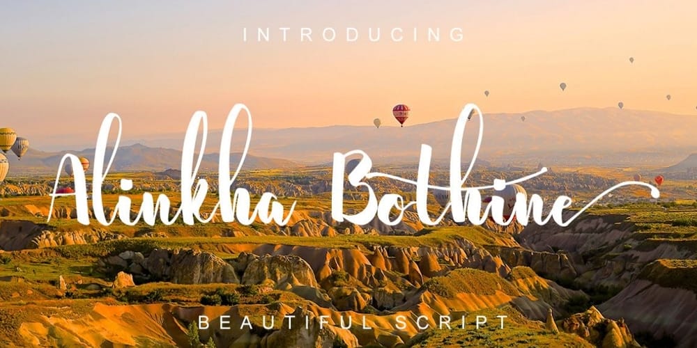 250 + Free Modern Script Fonts for Designers 194 Alinkha Bothine