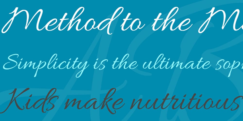 250 + Free Modern Script Fonts for Designers 316 Allura Font