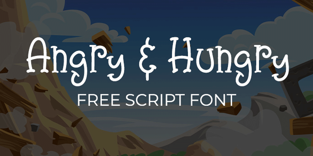 250 + Free Modern Script Fonts for Designers 215 Angry and Hungry Script Font