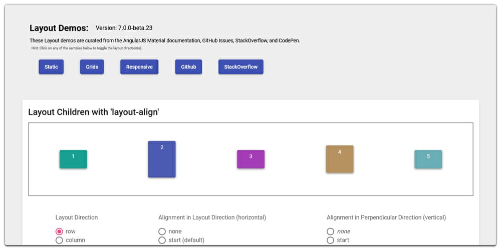 Angular Flex Layout