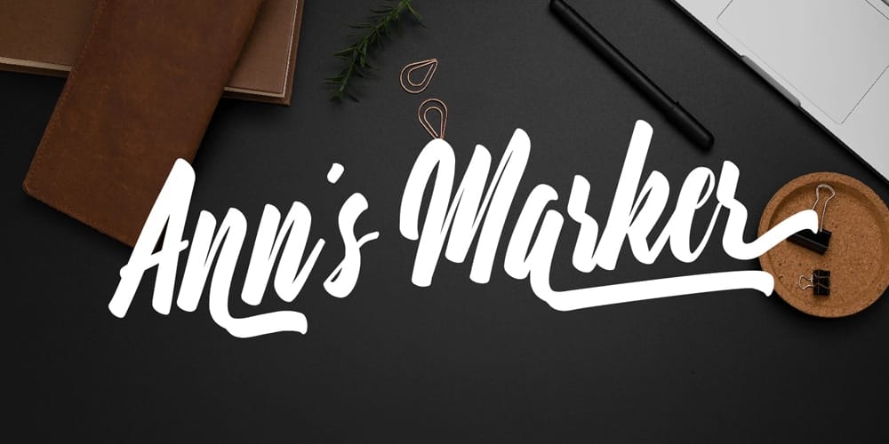 250 + Free Modern Script Fonts for Designers 219 Anns Marker Script