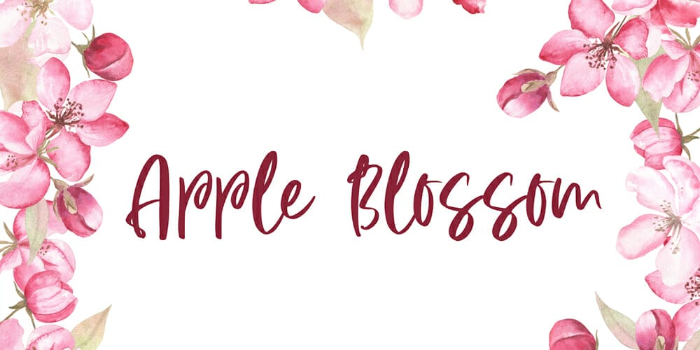 250 + Free Modern Script Fonts for Designers 180 Apple Blossom Font
