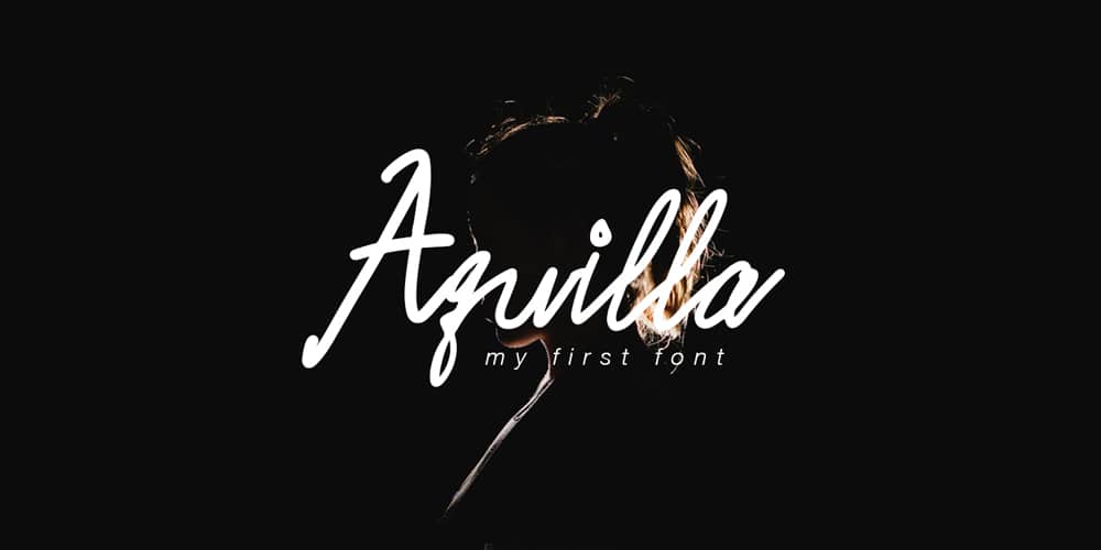 250 + Free Modern Script Fonts for Designers 443 Aquilla