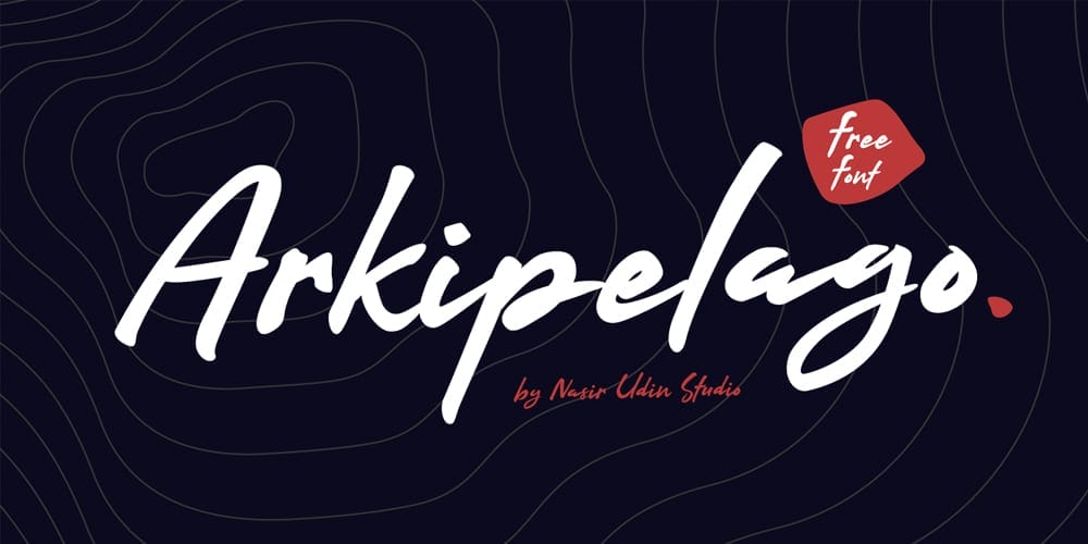 250 + Free Modern Script Fonts for Designers 246 Arkipelago Brush Script Font
