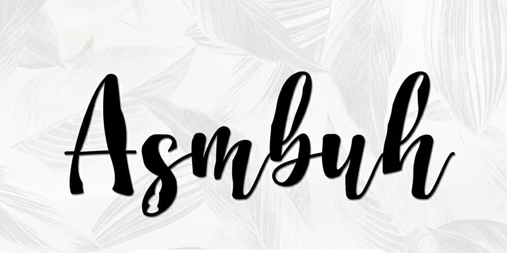 Asmbuh Script Font