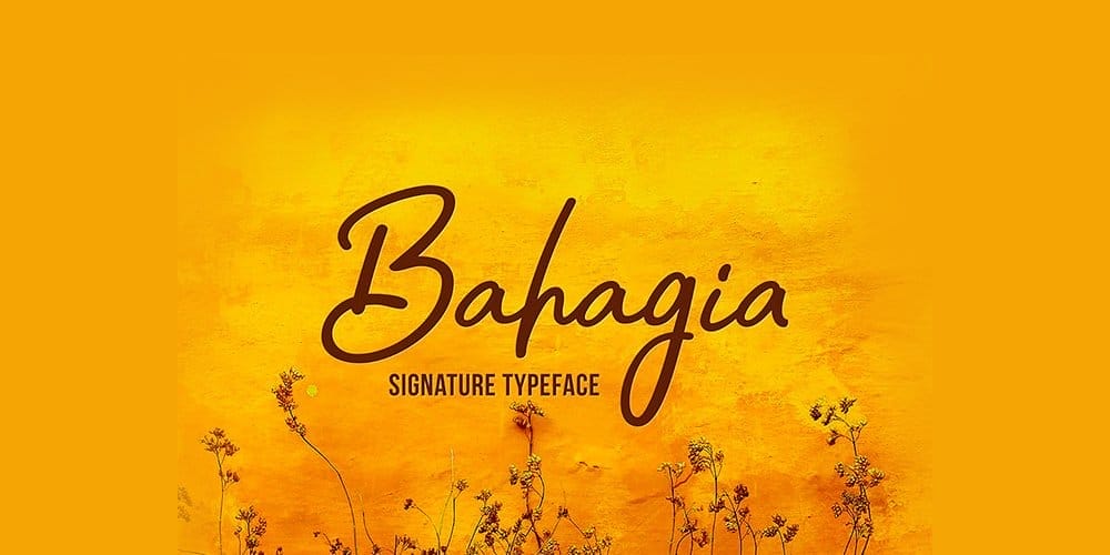 200+ Great Free Fonts for Designers 445 Bahagia Typeface