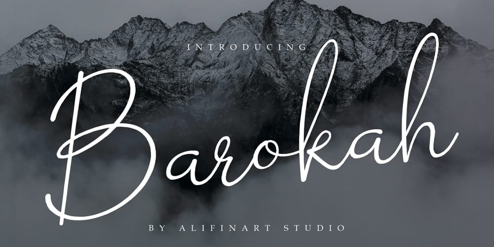 250 + Free Modern Script Fonts for Designers 53 Barokah Signature