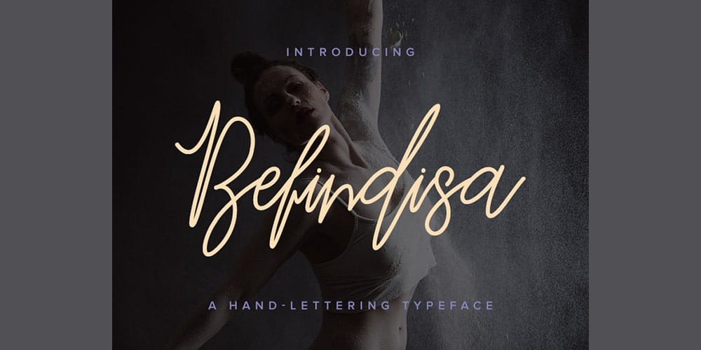250 + Free Modern Script Fonts for Designers 365 Befindisa Script Font