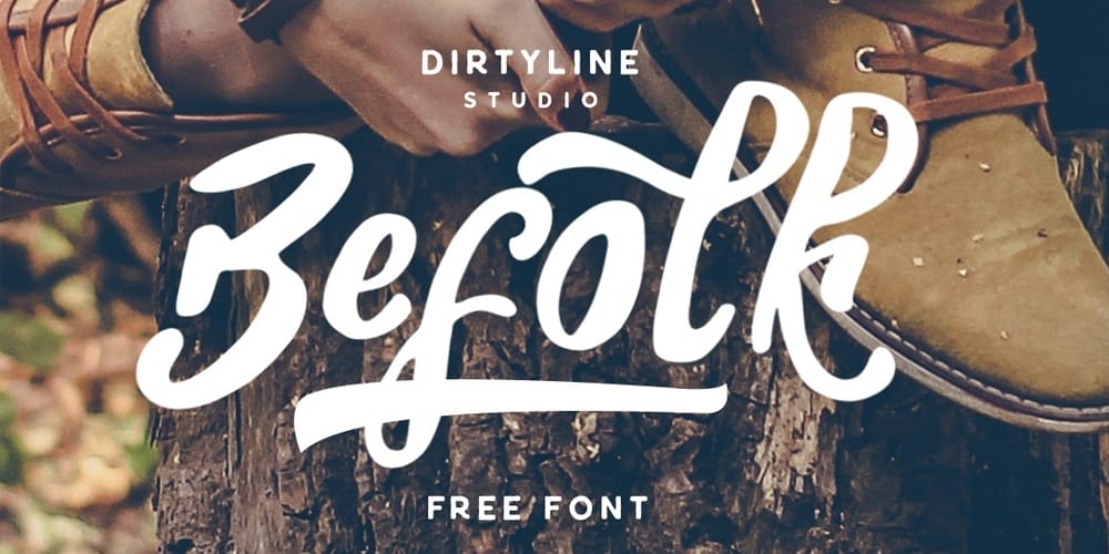 250 + Free Modern Script Fonts for Designers 396 Befolk Font