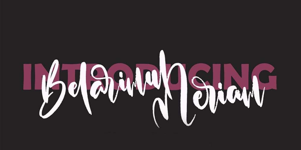 250 + Free Modern Script Fonts for Designers 208 Belarimul Meriam Brush Script