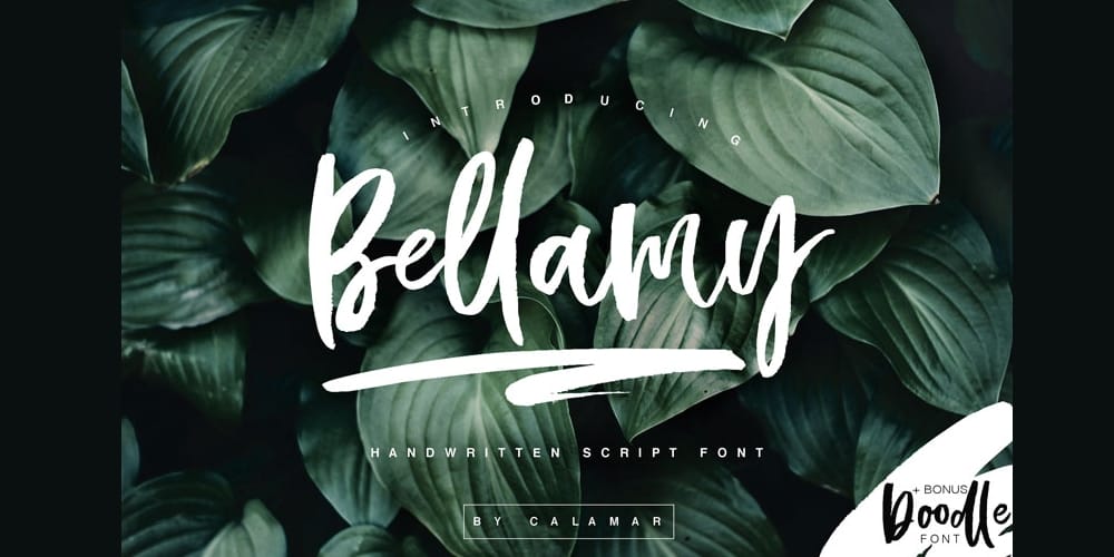200+ Great Free Fonts for Designers 433 Bellamy Hand Drawn Script Font