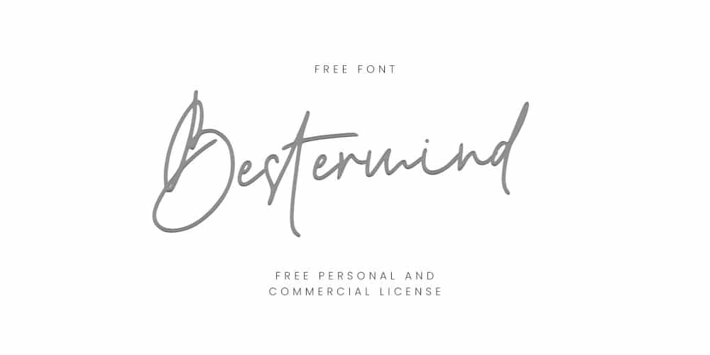 250 + Free Modern Script Fonts for Designers 44 Bestermind Script