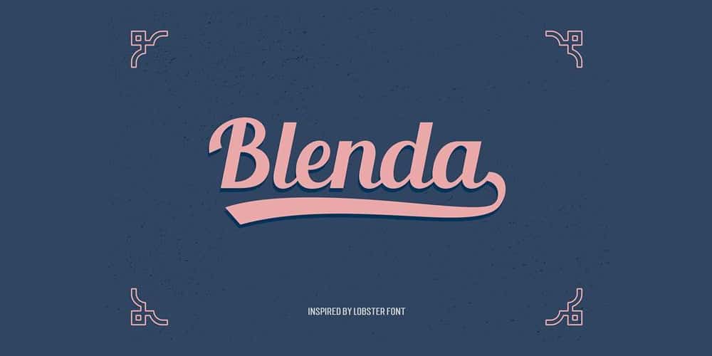 250 + Free Modern Script Fonts for Designers 386 Blenda Script