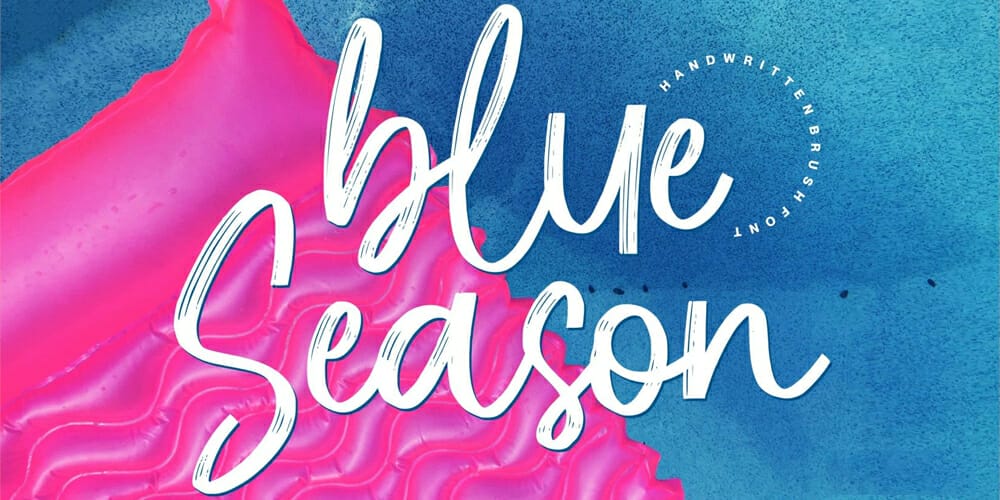 250 + Free Modern Script Fonts for Designers 166 Blue Season