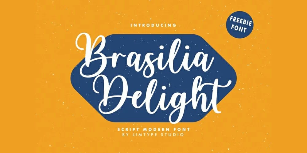 250 + Free Modern Script Fonts for Designers 126 Brasilia Delight Font