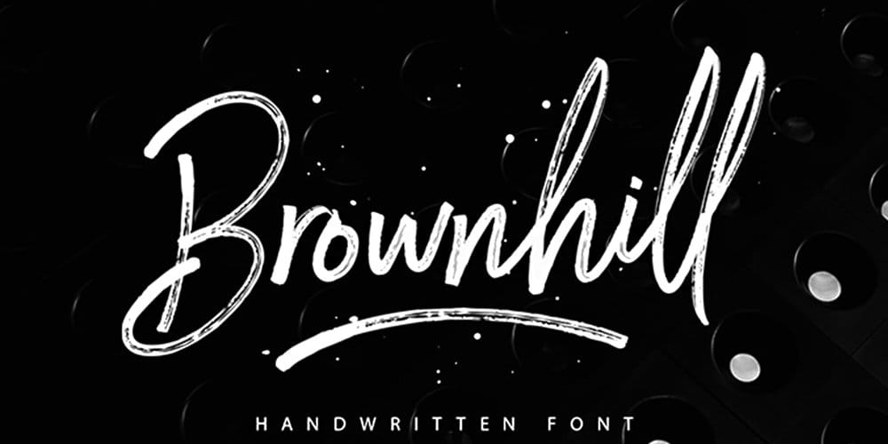 250 + Free Modern Script Fonts for Designers 355 Brownhill Script