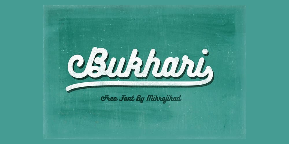 250 + Free Modern Script Fonts for Designers 404 Bukhari Script