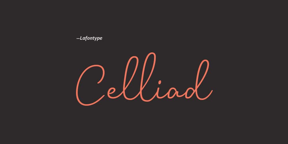 250 + Free Modern Script Fonts for Designers 82 Celliad Font