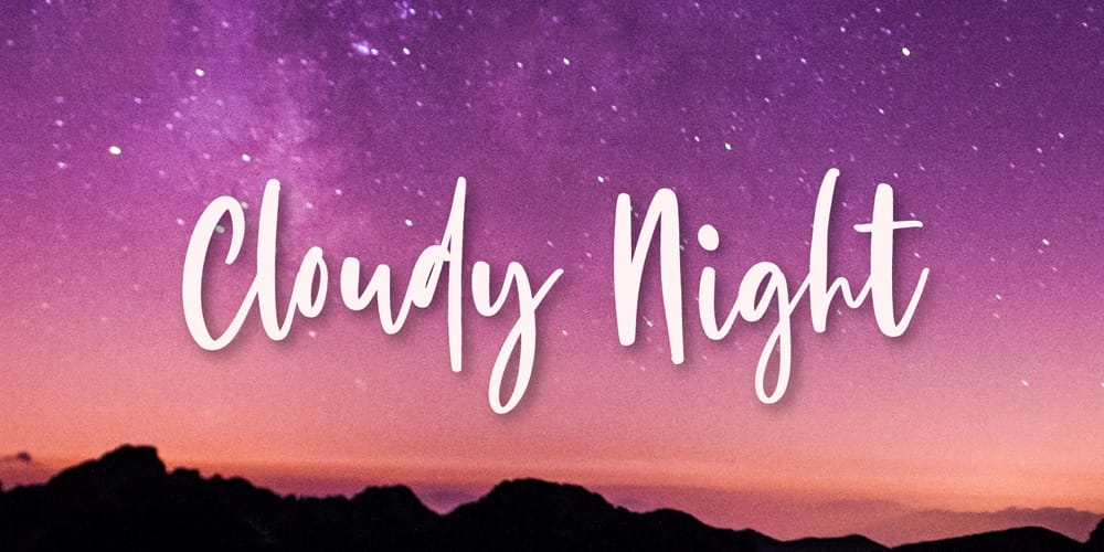 250 + Free Modern Script Fonts for Designers 136 Cloudy Night