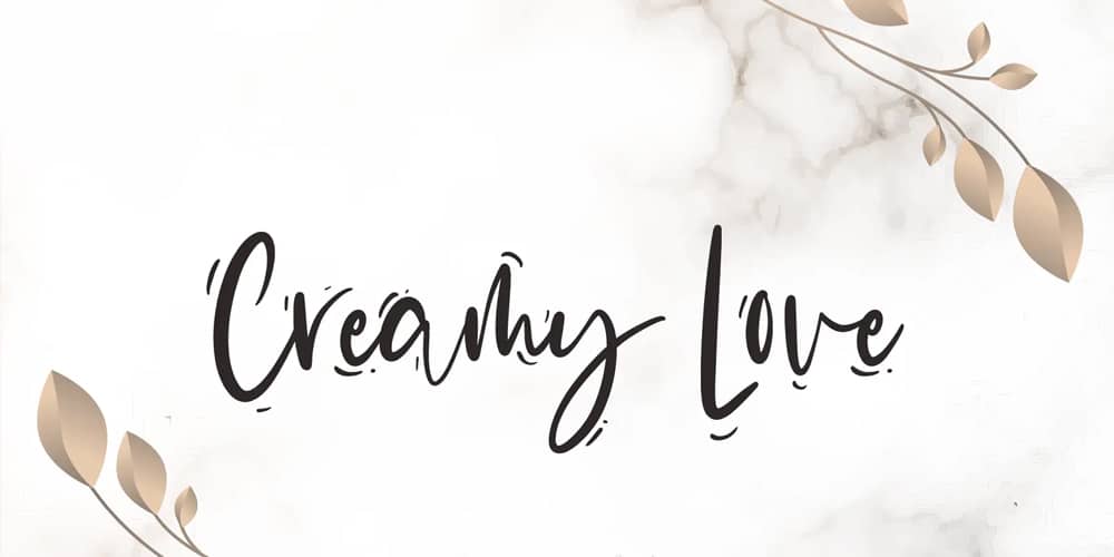 250 + Free Modern Script Fonts for Designers 232 Creamy Love