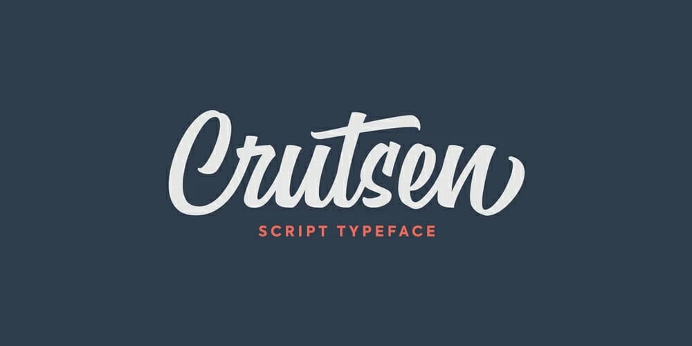 250 + Free Modern Script Fonts for Designers 314 Crutsen Script Typeface