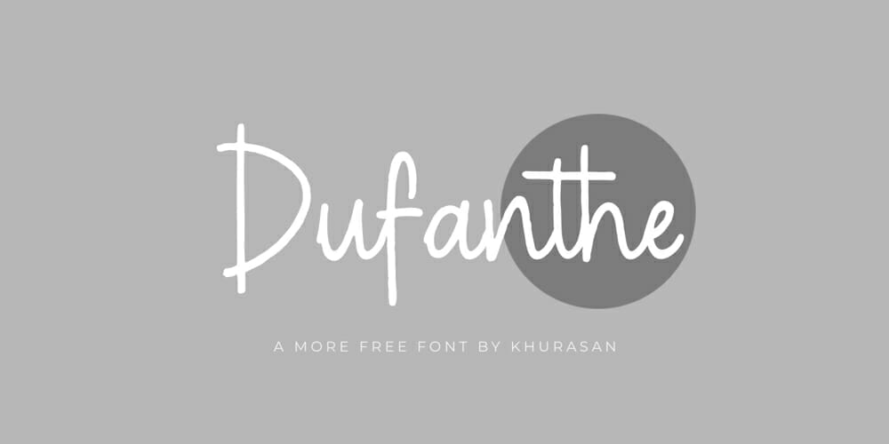 250 + Free Modern Script Fonts for Designers 46 Dufanthe Font